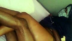 African amateur takes big black cock from the side