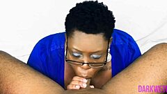 Natural Ebony BBW Sucks At Work