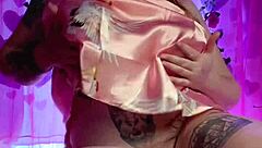 Woman Teases In High Heels And Nighties.