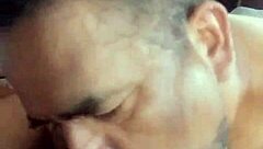 Latino suck black shemale with deepthroat lick and monster cock