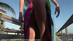 Naked beach poses showcase petite blonde teen's charms
