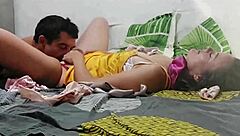 In her yellow satin dress, the white milf performs doggystyle, deepthroat, and ass to mouth