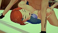 Gwen from hentai 3D is ready for adult fun in bed with her big ass.