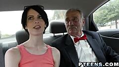 Young beauty gets it from an experienced lover in a doggy style on the floor