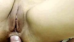 anal casero en pose misionero con mi amiga ya no le duele tanto su culo cuando le meto el pene