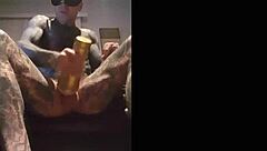 Fleshlight cum shot with a sexy tattooed man