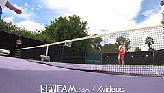 Spyfam Step Bro Gives Step Sis Tennis Lessons & Big Dick