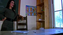 Teacher gets fucked during lesson, receives cumshot