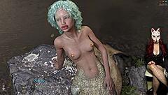 Mermaid Deepthroat Blowjob in Shadows 22