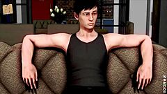 Exploring the inn in this hentai game