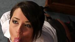 Nasty Babe Swallows Every Drop of Cumshot on Her Face