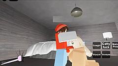 Banging the Roblox whore doggystyle on the floor