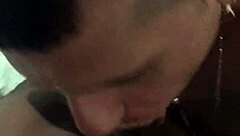 Big Black Cock Fucks Bareback In Interracial Blowjob