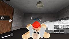 Banging the Roblox whore doggystyle on the floor