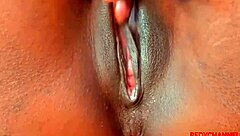 horny african milf doing cuckold roleplay with husband watching