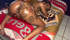 Mini Stallion Fucks Ebony Slut in Sex Theater