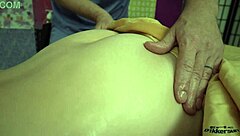 Rebecca is getting a soothing massage that feels amazing