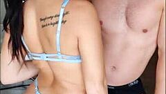 big booty brunette deepthroats monster cock on reality tv.