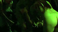 Lesbian slaves pleasure mistress while reaching climax together