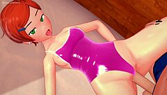 Gwen gets wet and wild in adult hentai parody