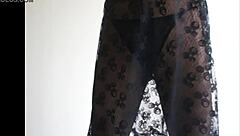 sexy in sheer pantyhose, upskirt and slutty british brunette!