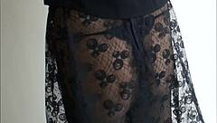 Beautiful British woman wears sexy pantyhose and leggings