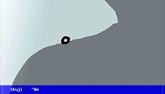 Visual novel game with anime-style illustrations of a woman being watched by her neighbor through a glory hole