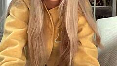 Amelie Dubon gives a pretty woman a handjob as friends