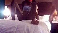 Latino Sucks Black Shemale's Monster Cock!