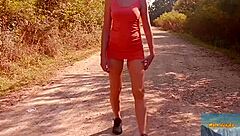 Red black mix sexy walk mala dvojka