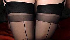 Slutty Brunette Teen in Stockings Craves Anal Creampie. Her Petite Body Begs for More Cock.