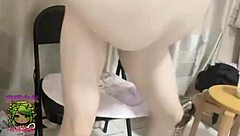 Asian Girl Seduces Master with Wet Pussy and Feet on Chair!