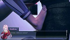 Erotic yoga game with big tits and anal