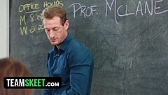 Teacher punishes naughty teen with sex education lessons