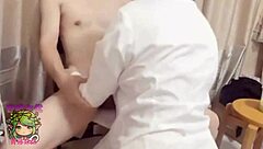 Asian Girl Seduces Master with Wet Pussy and Feet on Chair!