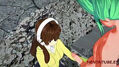 Senku Ishigami fucks Yuzuriha Ogawa hard.