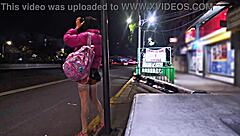 Public Exhibitionist Flashes in Miniskirt