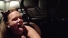 Kitty gives intense blowjob with buttplug bdsm