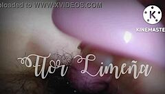 peruvian woman plays with toys at work