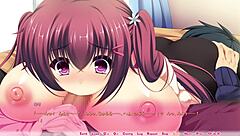 Real Eroge Situation with Yuri Paizuri Scene Featuring Big Tits in Hentai Anime Style