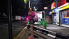 Public Exhibitionist Flashes in Miniskirt