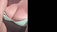 pinky pussy topless on public beach showing hairless shaved pussy and big ass for horny milf reality.