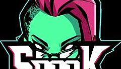 young girl riding energetically in complete video on red platform