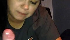 brunette teen 18+ gets facial after deepthroat blowjob, doesn't she?