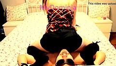 Femdom facesitting test 1: Mydominia's brunette beauty in action
