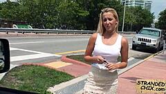 Blonde Teen Tucker Starr's Tight Pussy Spied On During Outdoor Hitchhiker Pickup Reality Scene