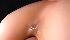 Pov View Of Creampie Dripping From Shaved Pussy