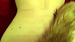 Masked Milf Wife Blows Husband's Cock in Fox Tail Couple Sex with Cumshot on Small Tits