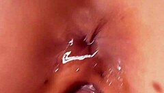 Pov View Of Creampie Dripping From Shaved Pussy