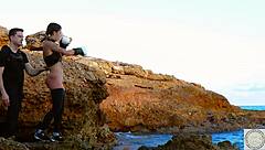 boxer tied and spanked before rimming dom by sea